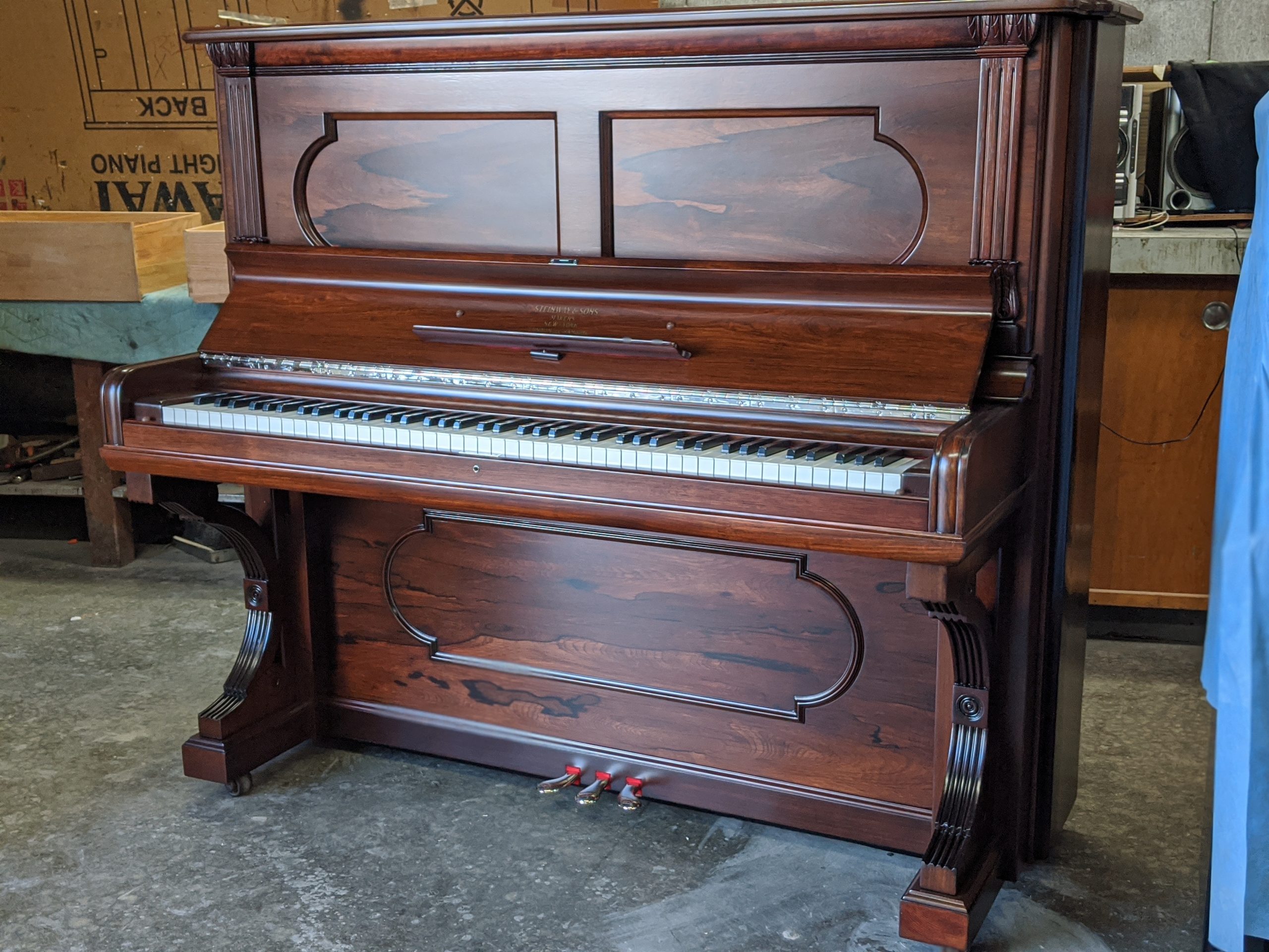 Brazilian Rosewood Delivery see descripti Steinway  &  Sons Steinway Restored Upright Piano 1904 