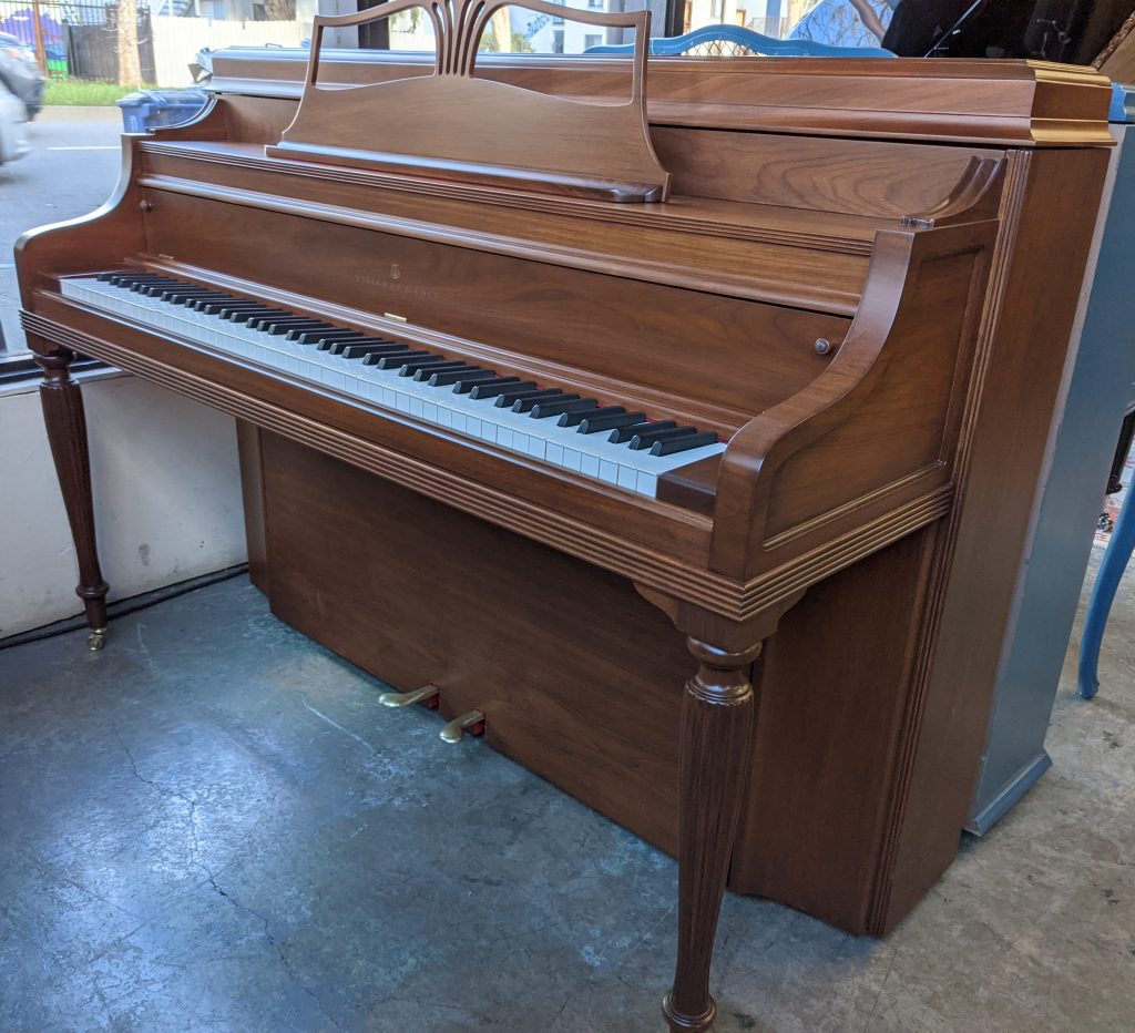 Steinway Model "F" Upright in Walnut DC Piano Company