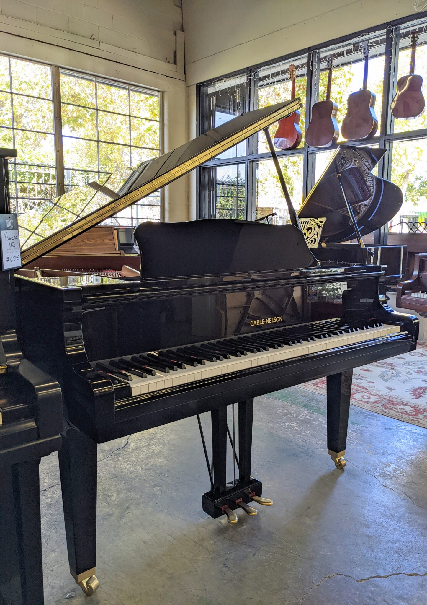 Cable Nelson/Yamaha 5' Grand in High Polished Ebony DC Piano Company