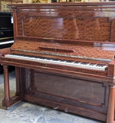 Steinway Upright in Quilted Mahogany #128637 Refinished