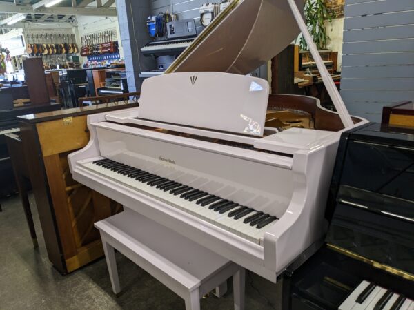 George Steck Grand Piano in Polished White - Image 5