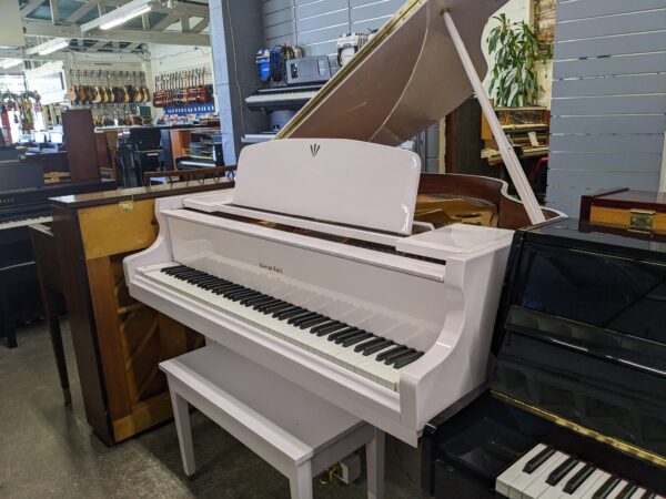 George Steck Grand Piano in Polished White
