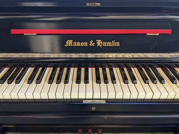 Mason & Hamlin Upright in Satin Ebony # 21017 - Image 3
