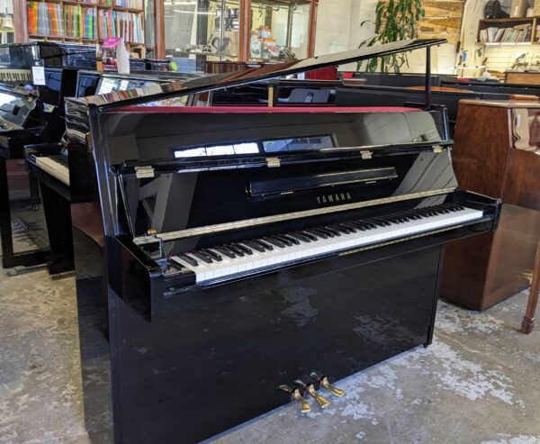 Yamaha M1F Continental Console in High Polish Ebony - Image 5