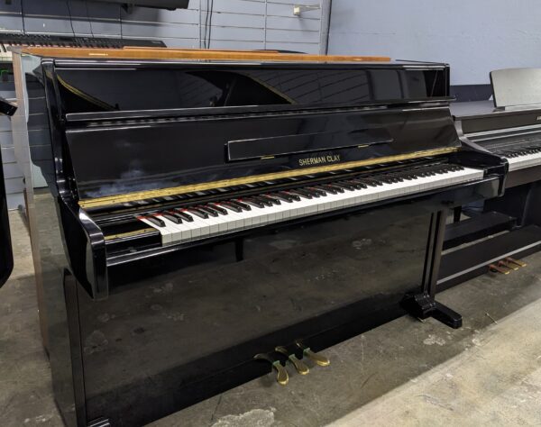 Sherman Clay Console Continental Console in High Polished Ebony #080991 - Image 3