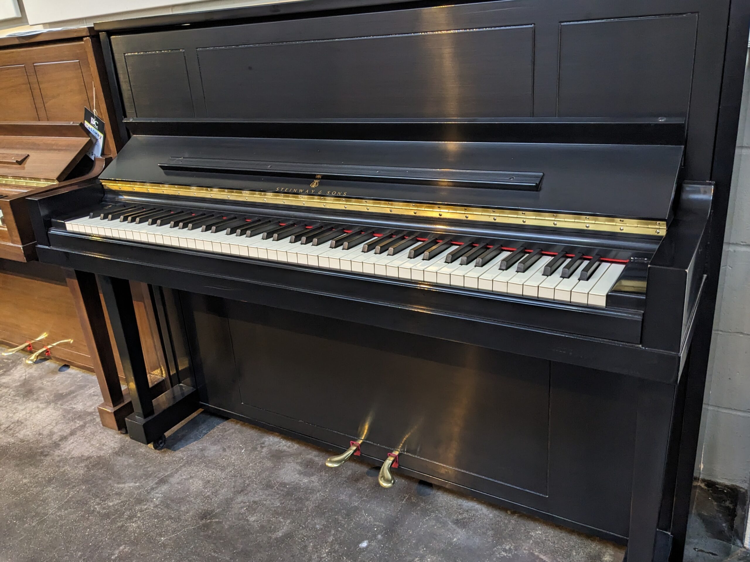 Steinway Upright Model 45 in Satin Ebony #425142 - Image 4