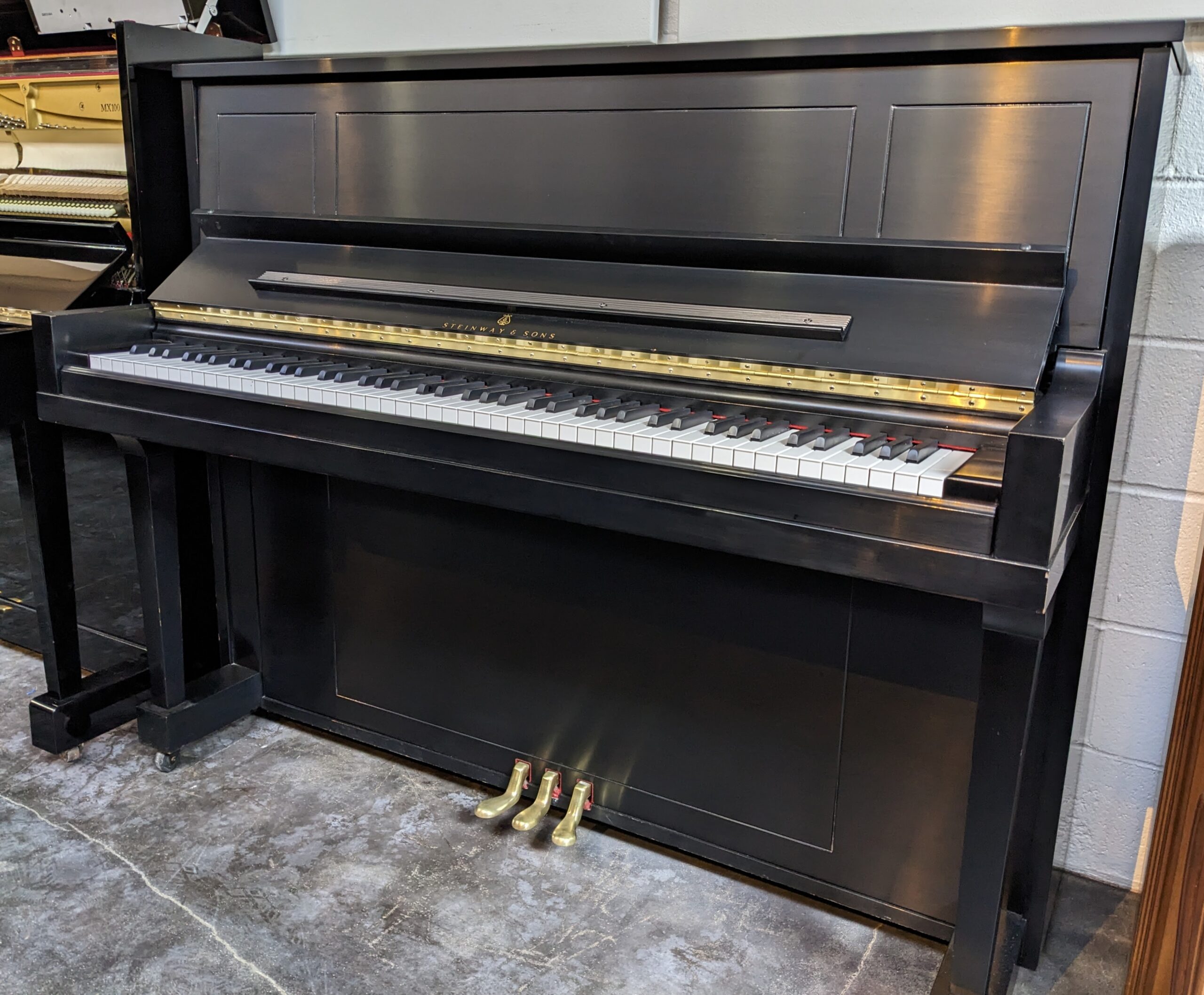 Steinway Upright Model #45 in Satin Ebony # 507504