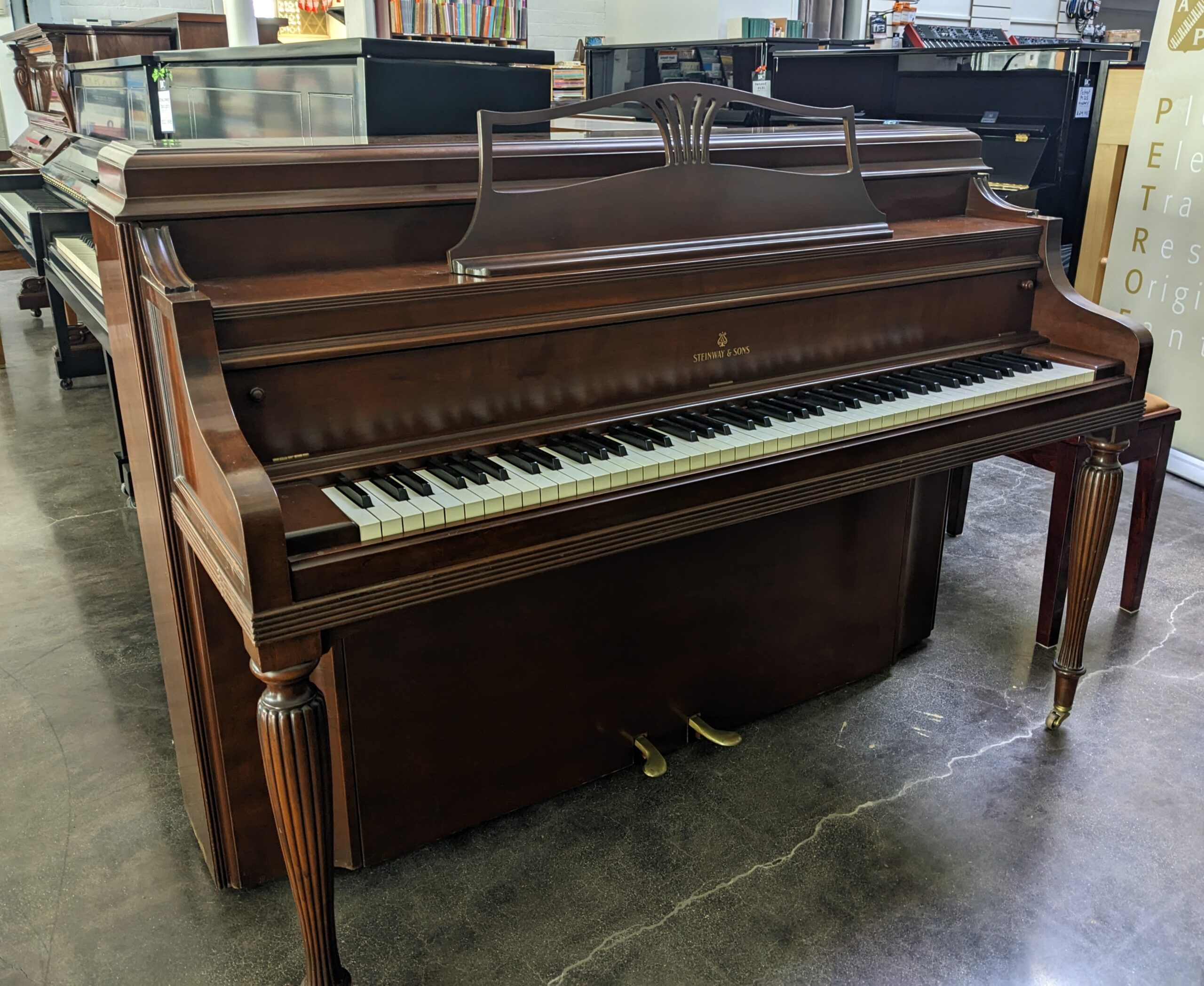 Steinway Model "100" Upright in Walnut