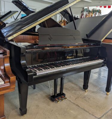 Bergmann Baby Grand Piano G157 in High Polished Ebony - SALE:  $1,995