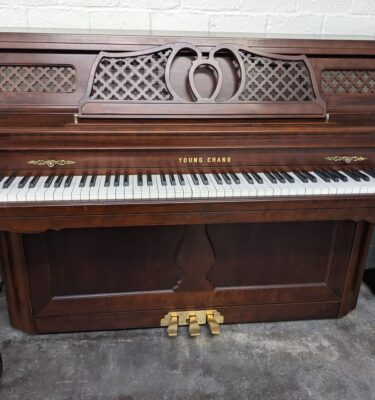 Young Chang Console Piano in Satin Cherry